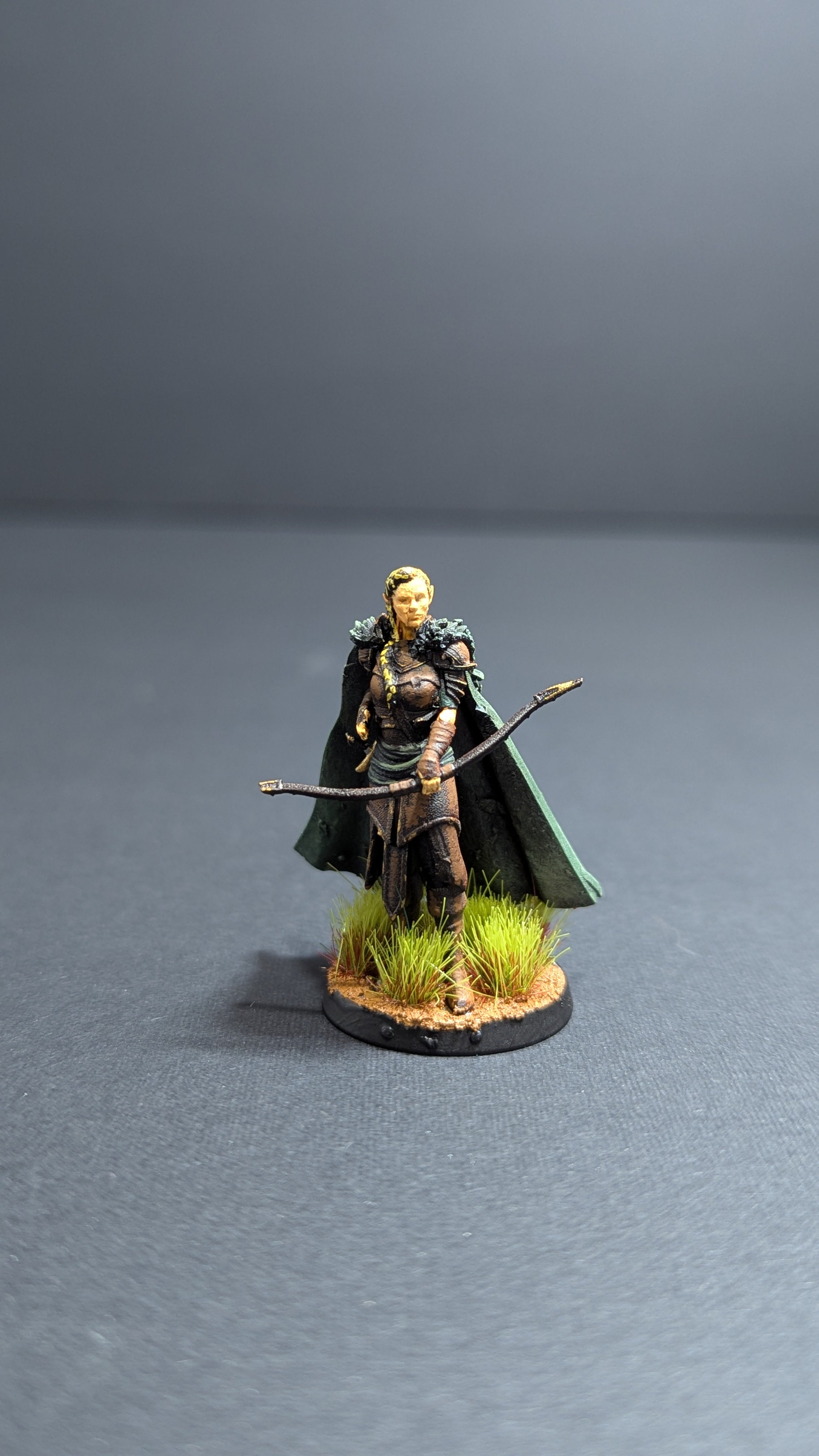 TTRPG character miniature in a bottle