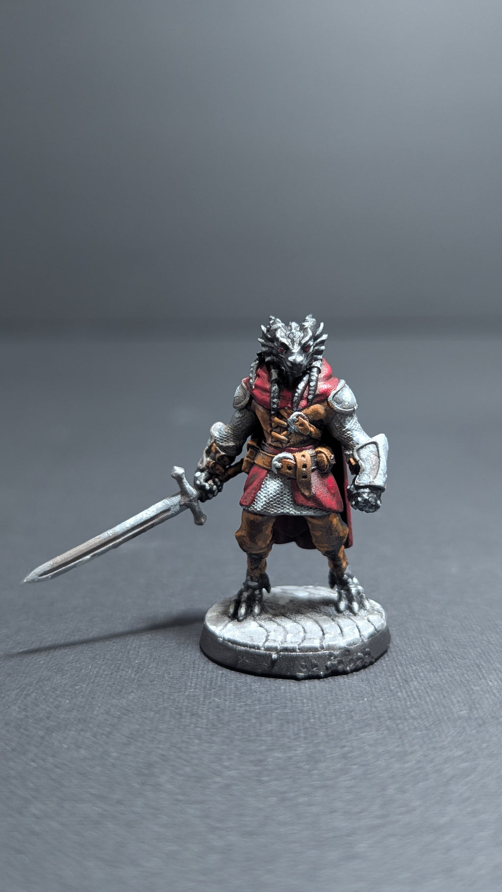 TTRPG character miniature in a bottle