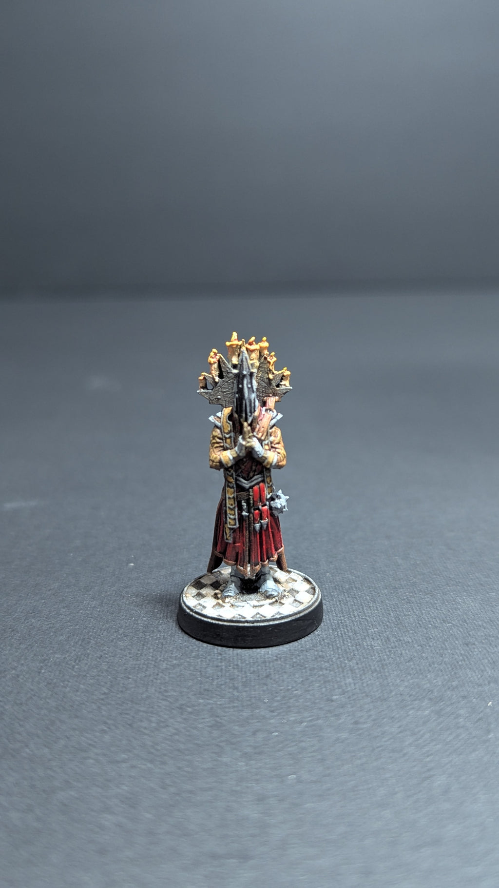 TTRPG character miniature in a bottle