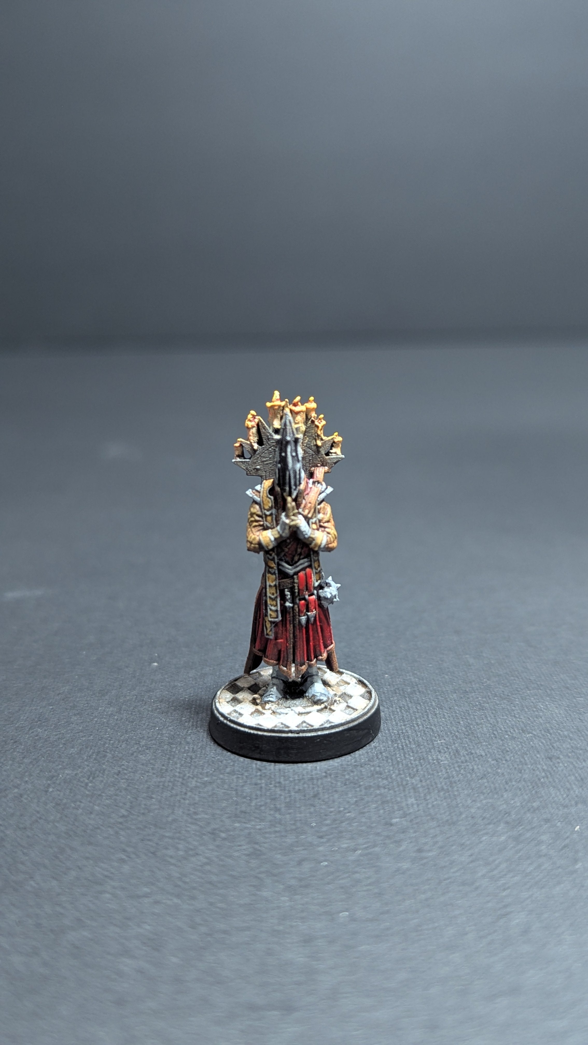 TTRPG character miniature in a bottle