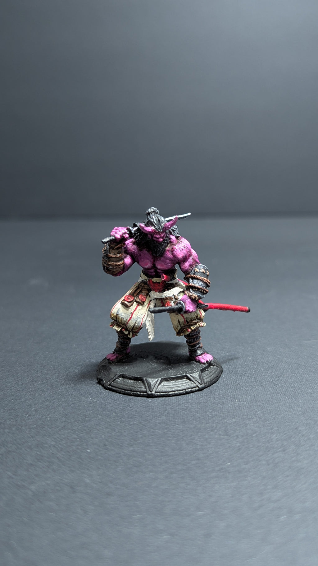TTRPG character miniature in a bottle