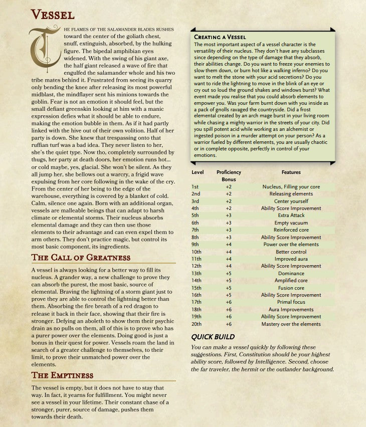 Class: The Vessel