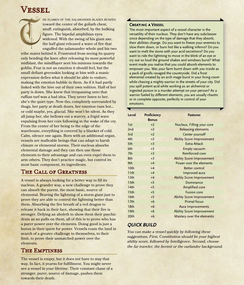 Class: The Vessel